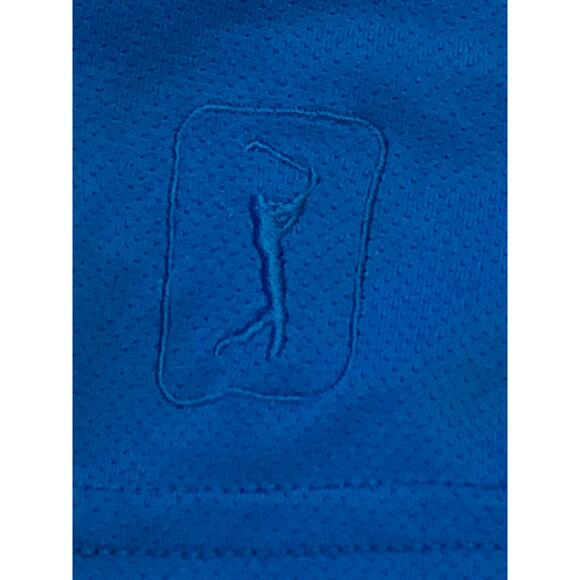 PGA Tour Airflux Mens Golf Shirt Blue Short Sleeve 3 Button Polo Style Size XXL - Picture 8 of 10